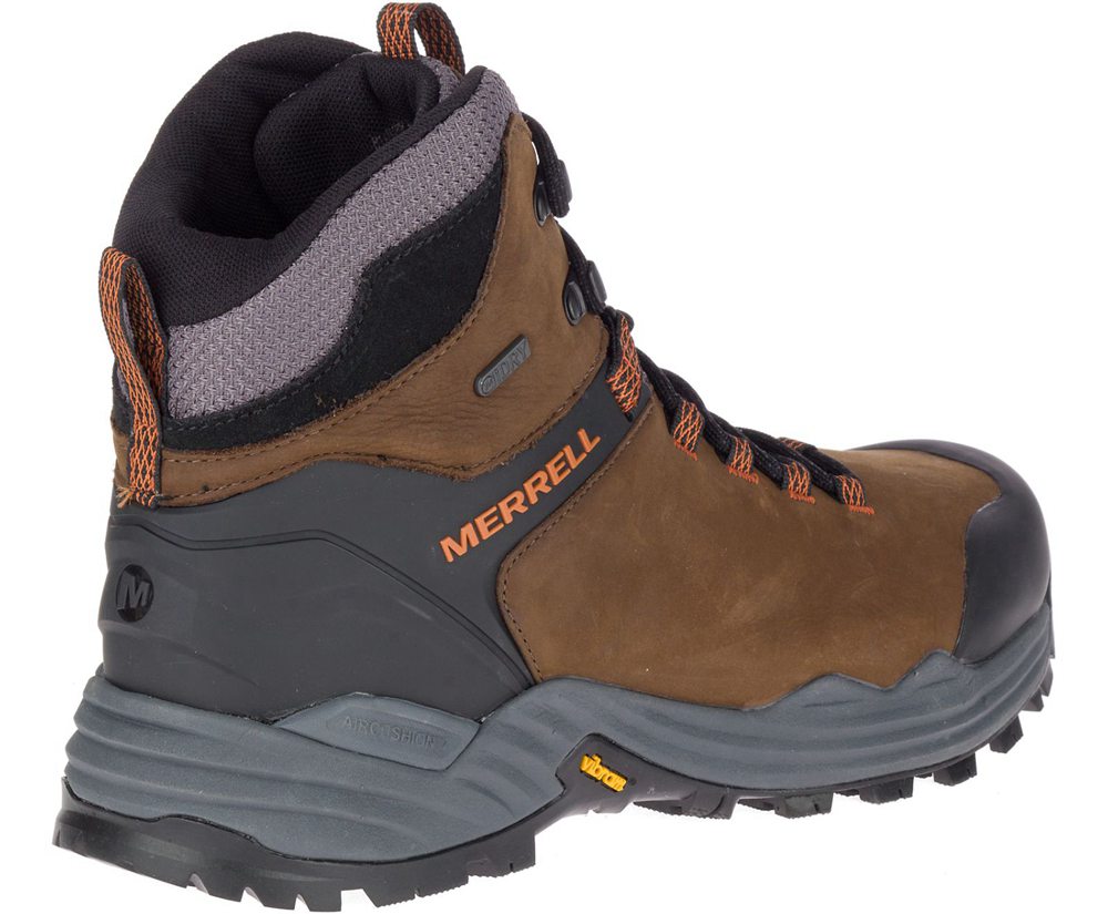 Merrell Boots Brown - Phaserbound 2 Tall Waterproof - Mens 56HWOJXEC